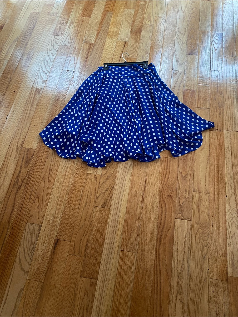 Lauren Ralph Lauren Royal Blue Polka Dot Skater Skirt